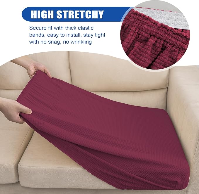 Water Resistant Sofa Cushion Slipcovers, Stretch Sofa Seat Cushion Covers - Image 5