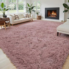 Area Rugs 9x12 Living Room, Shaggy Carpet Soft Plush Furry Bedside Rug Large by Junhejiamei