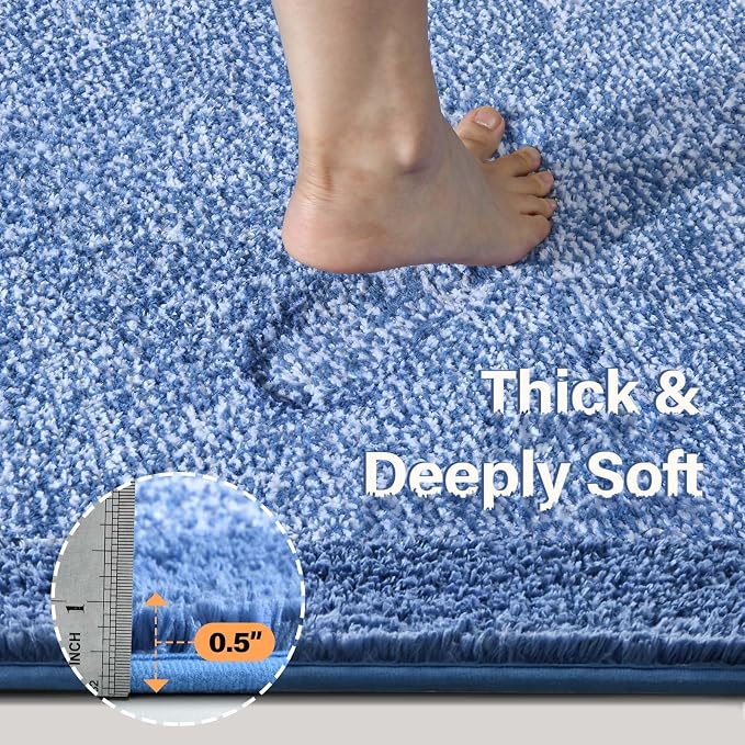 48x32 Large Bathroom Rugs Washable Non Slip, Soft Absorbent Quick Dry Mats - Image 4
