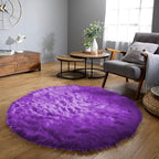 Latepis Round Area Rugs 6ft Washable Fur Rugs by Latepis