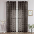 Chyhomenyc Chocolate Sheer Curtains 96 Inch Length 2 Panels Set, Light by Chyhomenyc