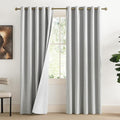 NICETOWN Grey Living Room Completely Shaded Linen Draperies, 2 Pieces, W62 x L72 by NICETOWN