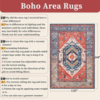 SERISSA 10x12 Area Rugs for Living Room, Large Washable Non-Slip Boho Rug - Image 6