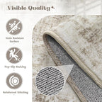 Area Rug 9x12 Washable Rug, Vintage Boho Medallion Rugs Non-Slip Soft Low Pile - Image 6