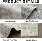 4x6 Area Rugs Washable Rug: Modern Abstract Living Room Rug Soft Anti-Skid Thin - Image 5