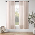 Natural White Linen Curtains 72 Inches Long by Nanspring
