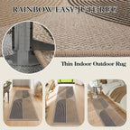 Lahome Enfys Modern Rainbow Easy Jute Rug, 2x6 Kitchen Runner Washable Rug - Image 5