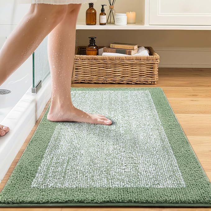 36x24 Large Bathroom Rugs Washable Non Slip, Soft Absorbent Quick Dry Mats - Image 2