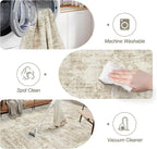 Abstract Rug 8x10 Large Living Room Rugs Neutral Modern Washable Area Rugs - Image 6