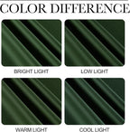 NICETOWN Dark Green Curtains for Bedroom, Grommet Blackout Window Treatments - Image 5