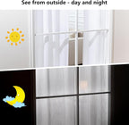 MYSKY HOME White Curtains 80 Inch Length 2 Panels Set, Semi Sheer Cotton Blend - Image 6