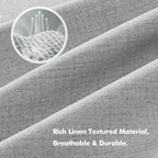 MIULEE 100% Blackout Linen Curtains - Image 3