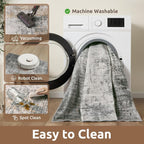 4 x 6 Area Rugs for Living Room, Machine Washable Non Slip Rug Ultra Soft Low - Image 6