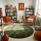 Amdrebio Olive Green Round Rug 5Ft - Image 7