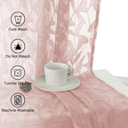 Lecloud Leia Blush Pink Sheer Curtains 45 Inch Length 2 Pcs, Rod Pockets - Image 8