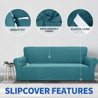 ZNSAYOTX 1 Piece Jacquard Chair Slipcovers - Image 5