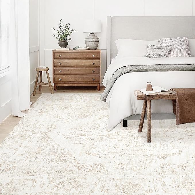 9x12 Area Rugs for Living Room:Washable Rug Vintage Large Rugs Soft Non Slip - Image 3