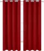 LEMOMO Blackout Curtains 66 x 95 inch/Red Curtains Set of 2 Panels/Thermal - Image 2