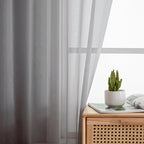 Aiyufeng Basic Rod Pocket Sheer Voile Window Curtain Panels White 1 Pair 2 - Image 6