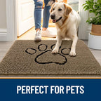 OLANLY Dog Door Mat for Muddy Paws 59x35, Paw Print Design, Absorbs Moisture - Image 6