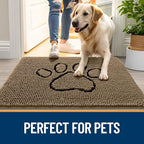 OLANLY Dog Door Mat for Muddy Paws 24x16, Paw Print Design, Absorbs Moisture - Image 6