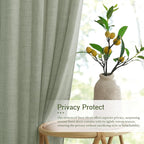 RYB HOME Linen Sheer Curtains and Drapes - Image 2