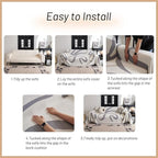 MYSKY HOME Couch Cover for 3 Cushion Sofa, Super Soft Boho Couch Covers for - Image 6