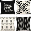 YCOLL Pillow Covers 22x22 Set of 4, Modern Sofa Throw Pillow Cover, Decorative by PillowCoversExpert