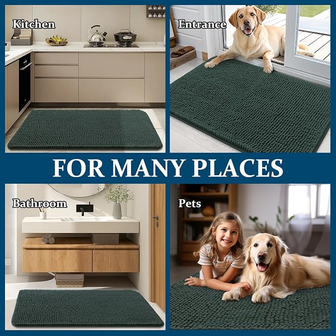 OLANLY Dog Door Mat for Muddy Paws 70x35, Absorbs Moisture and Dirt, Absorbent - Image 8