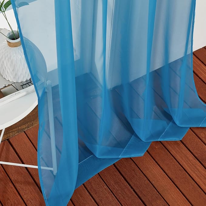 NICETOWN Sheer Curtains for Bedroom Windows 84 inch Length, Grommet Casual - Image 7