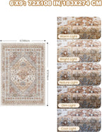 6x9 Area Rugs for Living Room, Soft Low Pile Indoor Washable Rugs for Bedroom - Image 2