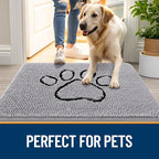 OLANLY Dog Door Mat for Muddy Paws 48x30, Paw Print Design, Absorbs Moisture - Image 6