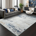Toneed Abstract Area Rug Modern Washable Rug Soft Non Slip Rug Low Pile - Image 3