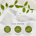 NICETOWN 45 inch Long Rich Linen Curtains Flax Texture, Grommet Top Rustic - Image 4
