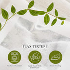 NICETOWN Linen Curtains for Bedroom 63 inch Long, Grommet Semitransparent Flax - Image 4