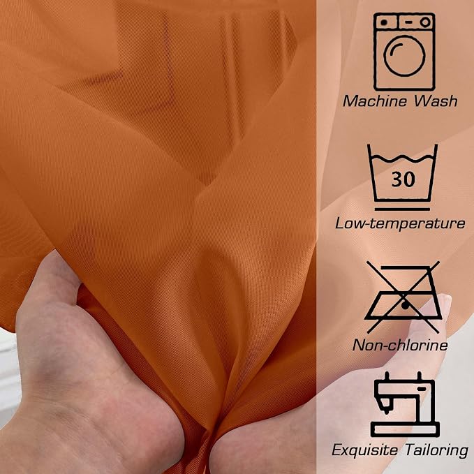 OWENIE Sheer Curtains 72 Inches Long 2 Panels Set, Light Filtering Sheer - Image 5
