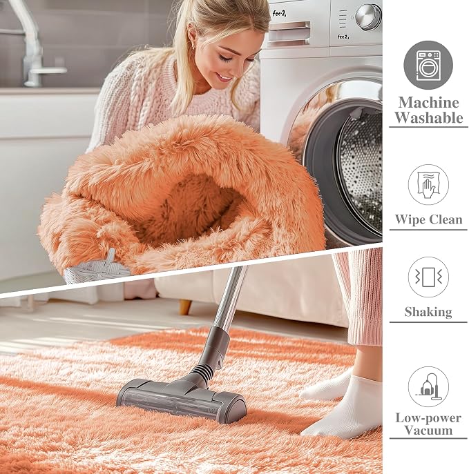 OLANLY Area Rugs for Living Room Bedroom, Machine Washable 4x5.9 ft Soft Fluffy - Image 2