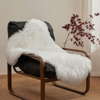 Ashler Faux Fur Rug, Fluffy White Small Sheepskin Rug, Ultra Soft 2x3 Ft Mat - Image 3