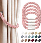 NICEEC 4 Pack Strong Magnetic Curtain Tiebacks Modern Simple Style Drape Tie by NICEEC