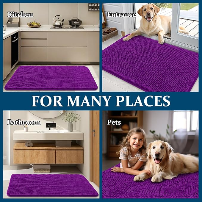 OLANLY Dog Door Mat for Muddy Paws 47x24, Absorbs Moisture and Dirt, Absorbent - Image 8
