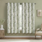 Floral Blackout Curtains Sage Green Printed Curtains Floral Blackout Curtains by Unknown