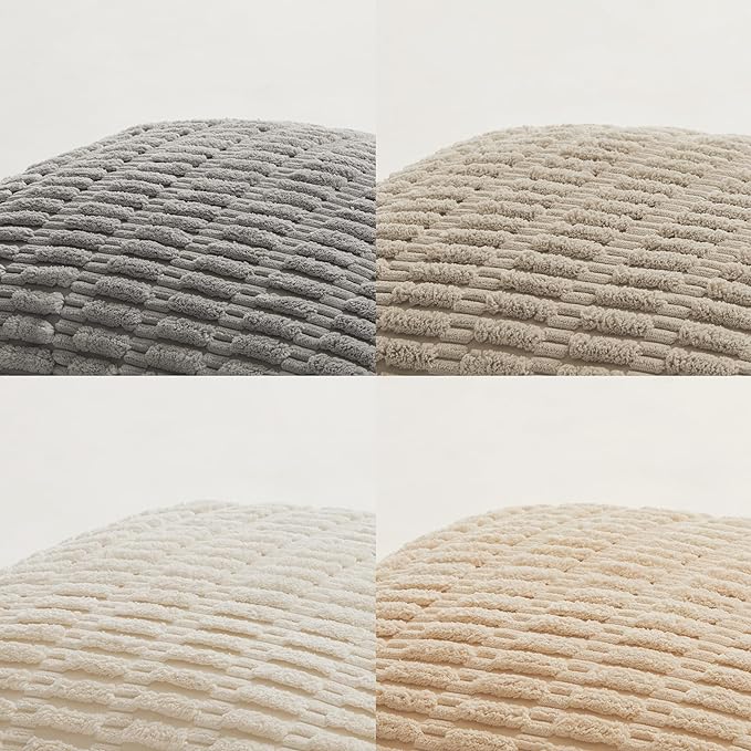 Fancy Homi 4 Packs Neutral Boho Long Lumbar Decorative Throw Pillow Covers - Image 5