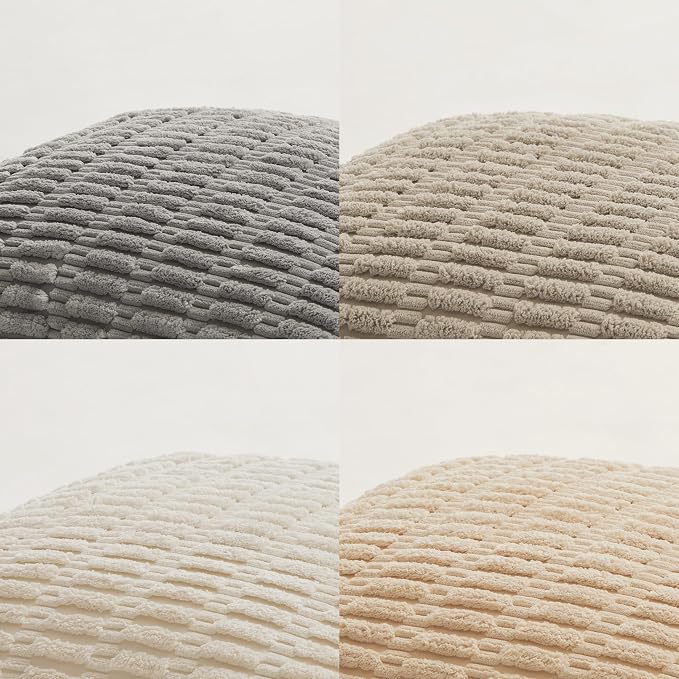 Fancy Homi 4 Packs Neutral Small Decorative Throw Pillow Covers 14x14 Inch - Image 5
