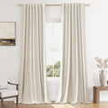 Guken 100% Blackout Linen Curtains 126 Inch Length 2 Panels Set by Guken