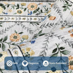 GarveeHome Grey Floral Rug 4x6 Rug Machine Washable Area Rug - Image 4