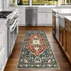 Yamaziot Washable Runner Rug, 3x6 Non-Slip Boho Vintage Hallway Rug - Image 7