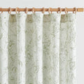 jinchan Floral Curtains 84 Inches Long Sage Green Flower Linen Farmhouse Curtain by JINCHAN