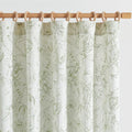 jinchan Floral Curtains 90 Inch Length Sage Green Flower Linen Farmhouse Curtain by JINCHAN