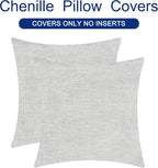 CaliTime Throw Pillow Covers Decorative 22 X 22 Inches Pack of 2 Cozy Chenille - Image 6