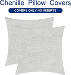 CaliTime Throw Pillow Covers Decorative 24 X 24 Inches Pack of 2 Cozy Chenille - Image 6